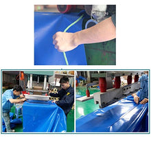 Tarps,Canopy Cloth Waterproof Canvas PVC Rain Cloth Sun Protection Wear-Resistant Tarpaulin Tent Rain Cover Anti-Aging Saline-Resistant Hardy Parasols, Canopies Shade/Blue/3 * 4 M/118 * 157 inch (Blue