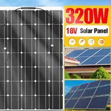 320W 640W Flexible Solar Panel Kit Complete Solar Energy Battery Charger DIY Connector for Home Power System Camping Car Boat 2 pcs