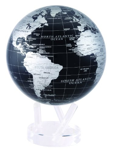 MOVA 8.5" Silver and Black Metallic Globe Silver/Black