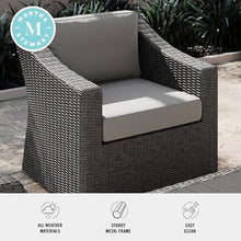 Martha Stewart Bedford Indoor/Outdoor Patio Accent Chair, Gray