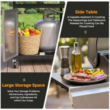 Kismile 3-Burner Propane Gas Grill with Side Burner