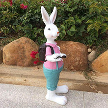 AKSHVA Outdoor Statues for Garden, Front Porch Rabbit Sculpture, Animal Rabbit Fleshy Landscape Resin Decoration Garden Decoration Gardening Simulation Animal Decoration
