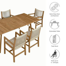Modway Vienna Outdoor Patio Teak Wood 7-Piece Dining Set Natural Natural