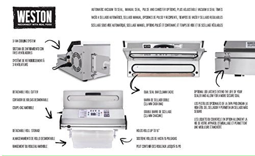 Weston Pro-3500 Commercial Grade Vacuum Sealer 15" Bar Stainless Steel
