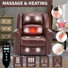 KTYUERGHK Dual Motor Power Lift Lay Flat Recliner with Massage Heat, Red