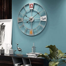 PPXCZZ 23 Inch Outdoor Garden Wall Clock, Large Retro Open Dial, Waterproof Wrought Iron, Silent Quartz, Weatherproof(Type a)