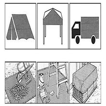 OKUOKA Tarpaulin Waterproof Heavy Duty Sun Protection and UV Protection Truck Cover Metal Eyelet Pergola Outdoor Patio Accessories, 18 Sizes (Color : Silver, Size : 4.8x7.8m)