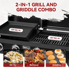 Royal Gourmet 4 Burner Propane Gas Grill and Griddle Combo with Hood
