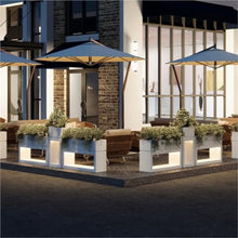 YUHUAWF Garden Bench Outdoor Decorative Illuminated Flower Pot Planter Box Planter Box with Bench