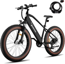 Luckeep 1200W Electric Mountain Bike with Lock, 26" Fat Tire, 48V Battery