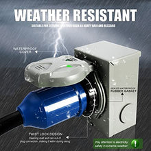 50 Amp Generator Cord and Power Inlet Box, 50FT Generator Cords 50 Amp,125V/250V Generator Power Cord NEMA14-50P/SS2-50R Twist Lock Connector