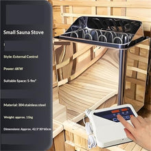 POGHDBXA Sauna Accessories, Sauna Heater, Stainless Steel, Electric Stove, Household Equipment for Commercial Rooms for Home, Hotel, SPA(6k,380)