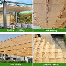 HOFUNTRE Retractable Wave Canopy Pergola Cover，pergola Shade Cover Retractable，Wave Sunshade Net，Fine Workmanship, Effective Sun Protection, Comfortable Outdoor Experience(W:3m/9.84ft*L:20m/65ft)