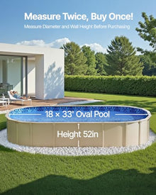 VEVOR 18x33 Ft Above Ground Pool Liner, U-Bead Pool Liners