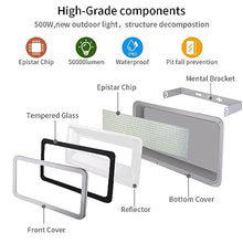 Missbee 1000W LED Flood Light, 110000lm Outdoor Landscape Flood Light, Security Light, 2800-3000K, Work for Garage, Garden, Lawn,Yard and Playground (Cold White)