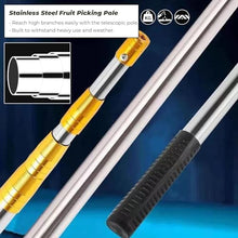 Fruit Picker Pole With Basket Telescoping, 13FT 16 20 23 29 33 Feet Metal Apple Pear Gatherer Harvest Tool For Lemons Coconut Fruit Tree Pomelo Cherry Picking, Adjustable, With Bag ( Color : B , Size