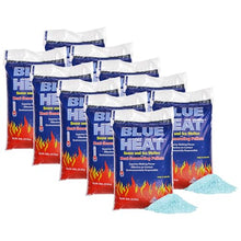 Blue Heat 10 Pack Ice Melt Pellets, Calcium Blend Deicer Snow Melter for Driveway, 50 Lb - Pet-Friendly Winter Relief with Magnesium, Calcium, and Sodium Formula, BH50
