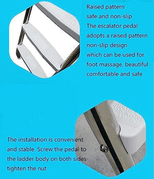 52 Inch Safety Ladder for Above Ground Outdoor Swimming Pools ，304 Stainless Steel Pool Ladder, 4 Steps Ladder, Capacity 500 Lbs