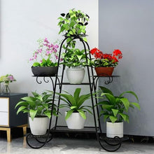 Plant Stand Metal Indoor Outdoor Plant Shelf Multiple 6 Tier Corner Flower Pot Holder Stands Creative Flower Stand Wrought Iron Tiered Planter Shelves Rustproof Display Rack For Garden Balcony