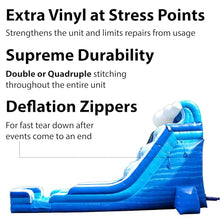 TentandTable 18FT Commercial Inflatable Water Slide & Blower, Blue Wave