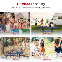 Leisure Craft 46" ADA Round Metal Picnic Table, Made in USA