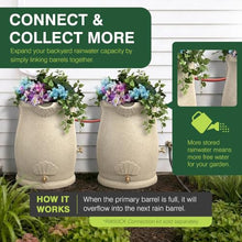 Good Ideas Rain Wizard Urn Shaped Water Collection Barrel 50 Gallon, 3 Pack