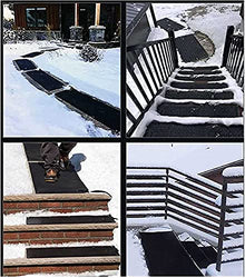 LGYYGL Snow Melting Mats Heated Snow Melting Mats for Entrances-Outdoor Stairs- PVC Heated Snow and Ice Melting Mat, W/Power Cord, Slip-Proof Design for Extra Traction, Winter Outdoor Snow- Black