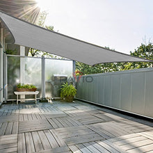 Patio Paradise 40' x 48' Shade Sail Rectangle Sun Canopy with Super A-Ring, UV Block Shade Fabric Heavy Duty Customized Patio Cover for Deck Backyard Outdoor, Commercial Grade, Light Gray