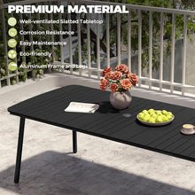 Outdoor Dining Table for 10 People, 93" Patio Rectangle Table