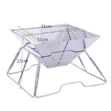 Outdoor Portable BBQ Grill Stainless Steel Folding Picnic Charcoal Barbecue Grills Home Camping Barbeque Tool