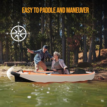Bonnlo Inflatable Foldable Kayak with Seats and Pump Gray/Orange