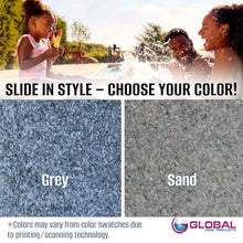 Global Pool Products Tidal Wave Inground Swimming Pool Water Slide Deck Mounted Left Curve Turn Sand GPPSTW-Sand-L