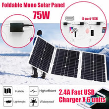JYYEUTVCJ 100W Monocrystalline Solar Panel Kit with Lightweight Inverter for RV, Camping, and Boat(Unique Colour,75W)