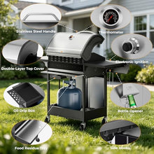 Kismile 3-Burner Propane Gas Grill with Side Burner