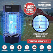 Flowtron Outdoor Bug Zapper, 2 Acre, 120W UV Light, 5600V Grid, UL Listed