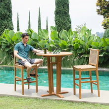 Cambridge Casual Carmel 2-Piece Teak Wood Outdoor Bar Stool Set