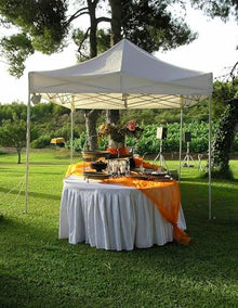Monolith Limited Set of 10 Pack! 72-Inch Round Folding Table, Heavy-Duty Granite White Plastic Tables for Events, wr-1993