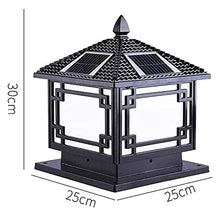 ALDEPO Courtyard Light Solar Lamp Posts Outdoor Floor Lamps Lantern Porch Columns and Pillars Column Lights Outdoor Lighting Street Lamp Decor Light/30Cm