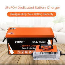 CHINS 36V 100Ah LiFePO4 Golf Cart Battery with Bluetooth & Charger