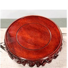 QUANGJN Pcs Plants Saucers Solid Wood Vase Bonsai Ornament Base Round Buddha Statue Base Wooden Bracket Plant Pot Saucers,