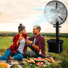 CUTPOIY Outdoor Misting Fan, 90° Oscillating Pedestal Fan with 42L Tank, 3 Speeds for Patio Cooling, Fan Blade 750mm