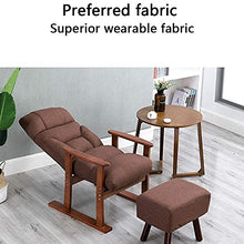 Renovation House Chairs Lounge Chair Multi function Adjustable Lazy Couch 180 deg Flat Recliner Foldable Lounge Chair Durable (Color : Wood is white)