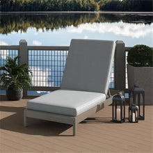 Home Square Wood Outdoor Chaise Lounge Set of 2 Grey