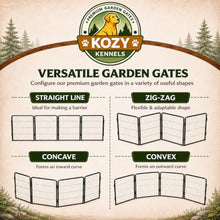 Kozy Kennels Outdoor Decorative Garden Fence - 40 inch, 40 Panels - Heavy Duty Metal Fencing for Yard, Flower Bed Border, Dog & Animal Barrier w/Black Anti-Rust Coating & Extra Wide Gate