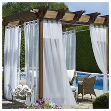 Patio Outdoor Curtain, Sunscreen and Shading, White Net Sheer Outdoor Premium Waterproof Window Curtains with Stainless Eyelet Top, 2 (Color : White, Size : 150X270CM) (White 200X270CM")