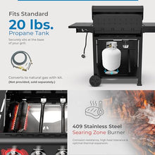 Kenmore BBQ Propane Gas Grill - 5 Burners with Side Burner & Searing Zone, 644 Sq. In. Stainless Steel Grill, 66,000 BTU, Ideal for Outdoor Cooking, Patio & Backyard, Black