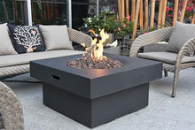 AMS Fireplace | Modeno | Branford | Firepit Table | Cover and Lava Rocks Included | (Fuel: Natural Gas - Black)