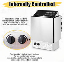 Pfps 9KW Electric Sauna Heater, Stainless Steel Dry Sauna Stove, Built-in Controller with Fast Heating, 0-180 Min Timer, 0-80℃ Temp, for Steam Room, Spa 8KW-In380