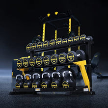 ToughFit 450LBS Dumbbell Set with 3-Tier Rack - PEV Coated Iron Handle - Black & Yellow