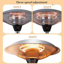 Outdoor Patio Heaters, Electric Outdoor Heater with Base, Tip-over Protection, Adjustable Height, Waterproof Garage Heater for Balcony Courtyard Gazebo Garden